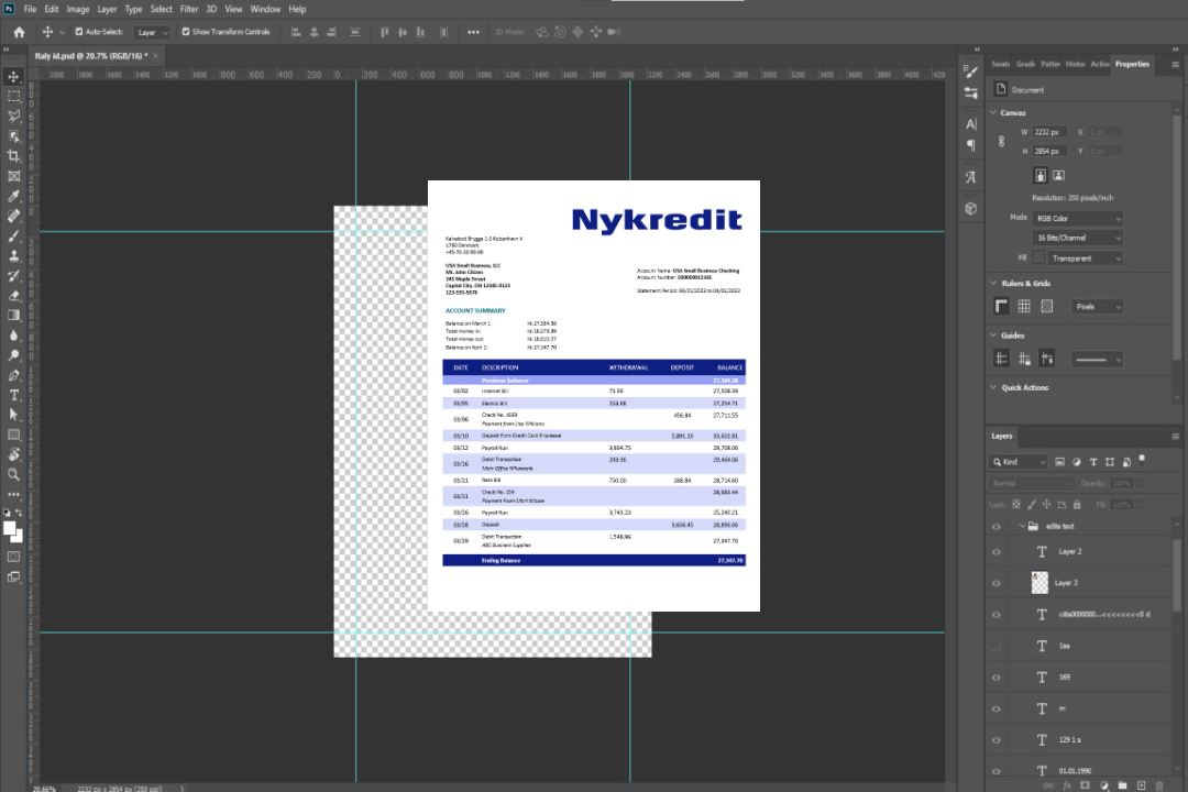 Modèle Word et PDF de déclaration d'organisation de Nykredit Bank template Modèle Word et PDF de déclaration d'organisation de Nykredit Bank template